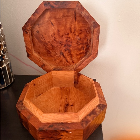 Wooden Octagonal Storage Box - Picture 2 of 5
